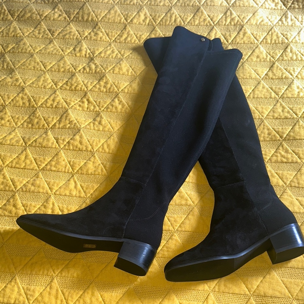 Stewart Weitzman Women's Black Over-the-Knee Suede Boots